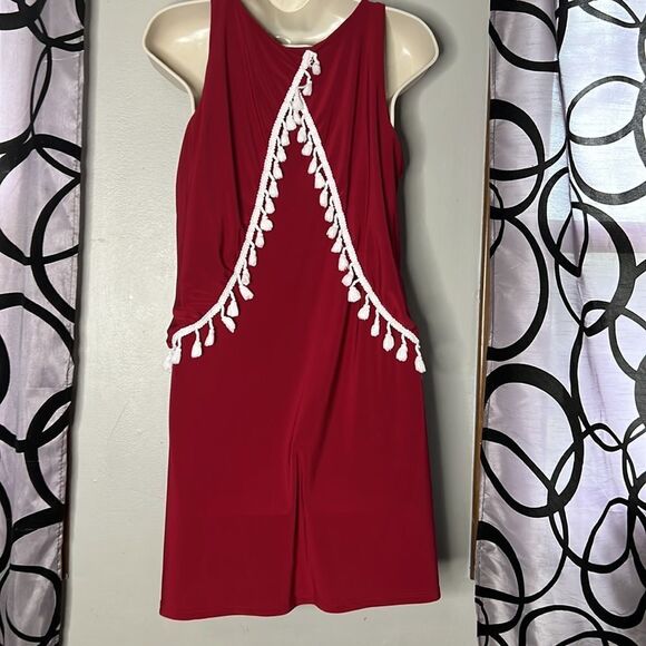 IMPRESSIONS FOR THE FRILL OF IT DRESS IN BURGUNDY - Picture 11 of 12